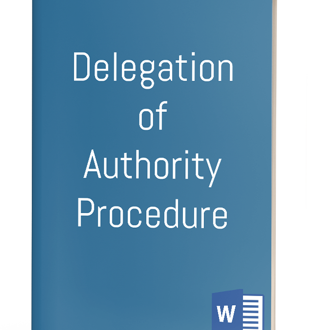 Delegation of Authority Procedure