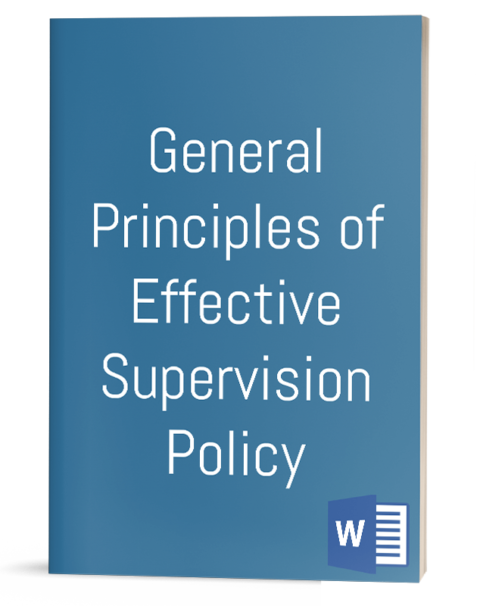 General Principles of Effective Supervision Policy